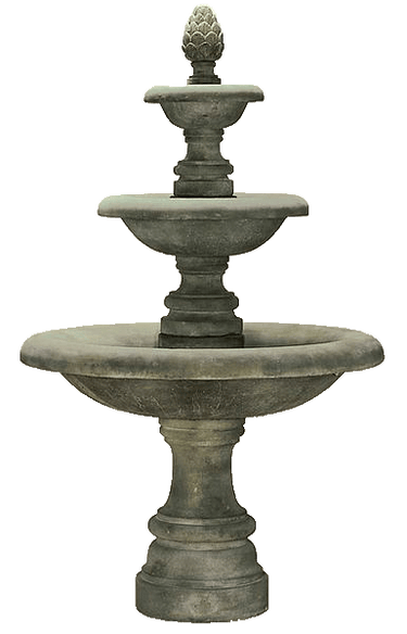 Newcastle Three Tier Cast Stone Outdoor Fountain Fountain Tuscan